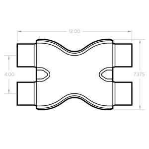 MagnaFlow Smooth Trans X 2.5/2.5 X 12 SS