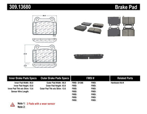 StopTech Performance 08+ Mitsubishi Evolution X Rear Brake Pads