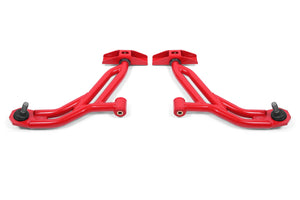 BMR Suspension 05-14 Ford Mustang Lower A-Arms - Red - Non-Adjustable