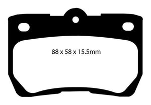 EBC 06-07 Lexus GS300 3.0 Yellowstuff Rear Brake Pads