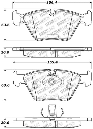 StopTech Performance 04-09 BMW X3 (E38) / 06-09 Z4 3.0Si (E86) / 00-07 330 Series Front Brake Pads