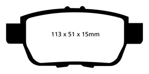 EBC 09-14 Acura TL 3.5 Redstuff Rear Brake Pads