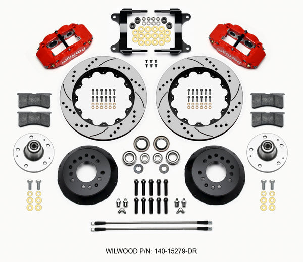 Wilwood Narrow Superlite 6R Front Hub Kit 14.00in Drill Red 82-92 Camaro//Firebird