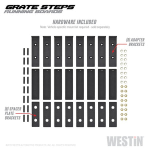 Westin Grate Steps Running Boards 83 in - Textured Black