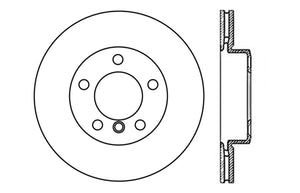 StopTech 9/07-09 BMW 328 Slotted & Drilled Left Front Rotor