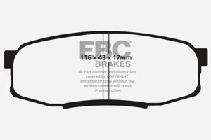 EBC 08+ Lexus LX570 5.7 Yellowstuff Rear Brake Pads