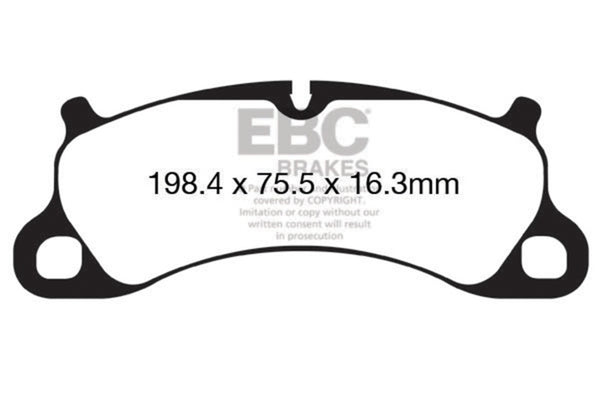 EBC 12-15 Porsche 911 (991) (Cast Iron Rotor only) 3.8 Carrera S Yellowstuff Front Brake Pads