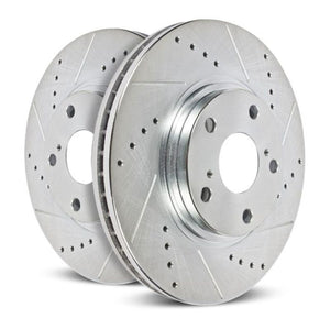 Power Stop 17-19 Acura MDX Front Evolution Drilled & Slotted Rotors - Pair