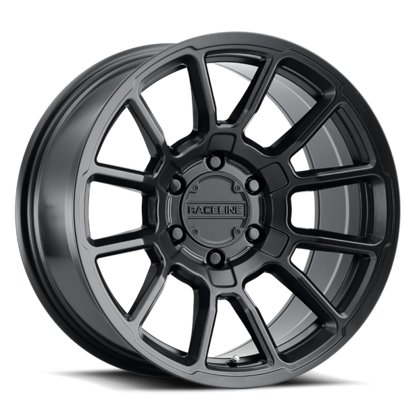 Raceline 950B Gauge 20x9in / 6x139.7 BP / 0mm Offset / 106.1mm Bore - Satin Black Wheel