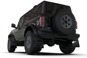 Rally Armor 21-22 Ford Bronco (Steel Bmpr - NO Rptr/Sprt - NO RR/RB) Blk Mud Flap w/Met. Blk Logo