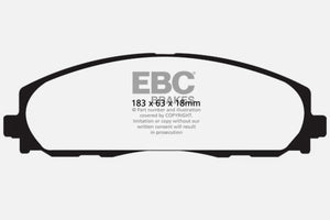 EBC 2016+ Chrysler Pacifica (Ru) 3.6L Extra Duty Front Brake Pads
