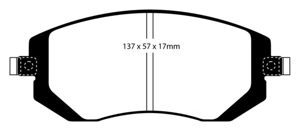 EBC 04-06 Saab 9-2X 2.0 Turbo Redstuff Front Brake Pads