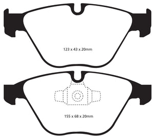 EBC 13+ BMW X1 2.0 Turbo (28i) Redstuff Front Brake Pads