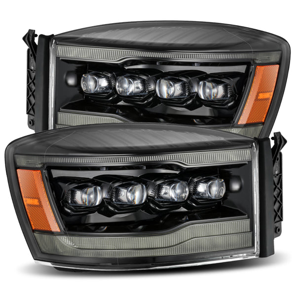 AlphaRex 06-08 Dodge Ram NOVA-Series LED Projector Headlights Alpha-Black