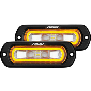 Rigid Industries SR-L Series Flush Mount LED Spreader Pair w/ Red Halo - Universal