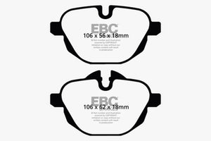 EBC 11+ BMW X3 2.0 Turbo (F25) Ultimax2 Rear Brake Pads