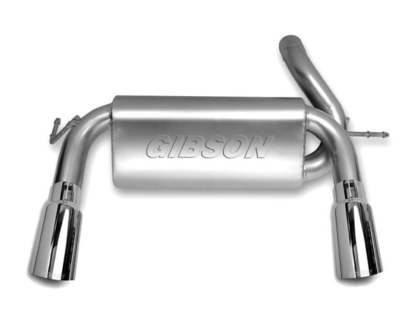 Gibson 07-17 Jeep Wrangler JK Rubicon 3.6L 2.5in Axle-Back Dual Split Exhaust - Aluminized