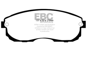 EBC 99-01 Infiniti G20 2.0 Redstuff Front Brake Pads