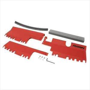 Perrin 15-21 WRX/STI Radiator Shroud (With/Without OEM Intake Scoop) - Red