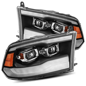 AlphaRex 09-18 Ram Truck MK II PRO-Series Halogen Projector Headlights Black