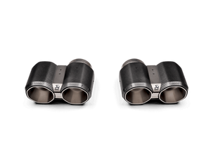 Akrapovic 2021+ BMW G87 M2, G80 M3 &amp; G82 M4 Octagonal Carbon Design Tail Pipe Set