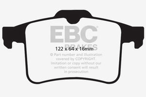 EBC 10-15 Jaguar XF 5.0 Supercharged (470) Redstuff Rear Brake Pads