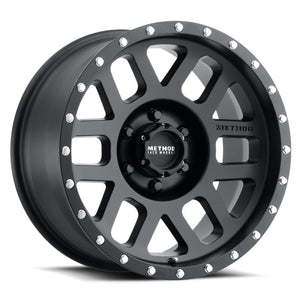 Method MR306 Mesh 18x9 -12mm Offset 6x5.5 108mm CB Matte Black Wheel