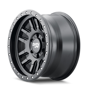 Dirty Life 9309 Canyon Pro 17x9/5x127 BP/-12mm Offset/71.5mm Hub Matte Black Wheel - Beadlock