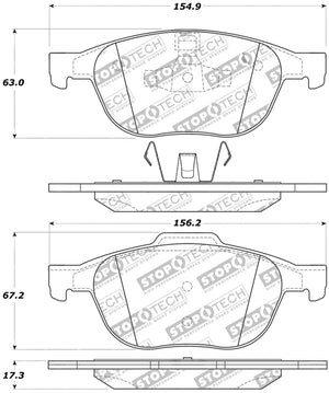 StopTech Performance 04-09 Mazda 3 Front Brake Pads