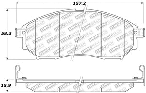 StopTech Performance 06-08 350Z w/ Std Brakes / 06-08 Infiniti G35 Front Brake Pads