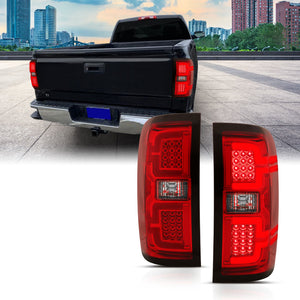 ANZO 2014-2018 Chevy Silverado 1500 LED Taillights Red/Clear