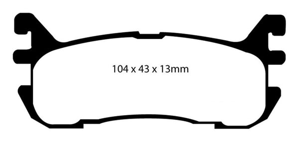 EBC 97-02 Ford Escort 2.0 Yellowstuff Rear Brake Pads