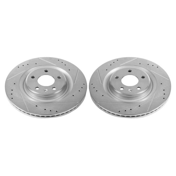 Power Stop 17-19 Audi A4 Rear Evolution Drilled & Slotted Rotors - Pair