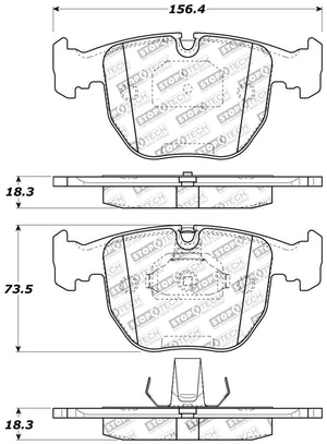 StopTech Performance 00-04 BMW M5 E39 / 00-06 X5 / 03-05 Range Rover HSE Front Brake Pads