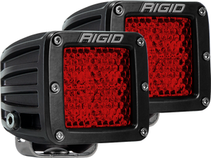 Rigid Industries D-Series - Diffused Rear Facing High/Low - Red - Pair