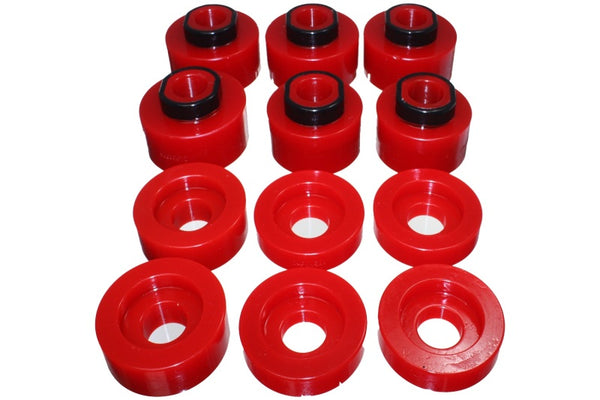 Energy Suspension 08-16 Ford F-250/F-350/F-450/F-550 Super Duty STD/Super Cab Red Body Mount Set