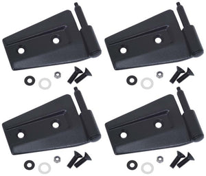 Kentrol 07-18 Jeep Wrangler JK Door Hinge Set 4 Pieces 2 Door - Textured Black