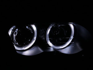 ANZO 1999-2001 BMW 3 Series E46 Projector Headlights w/ Halo Black (CCFL)