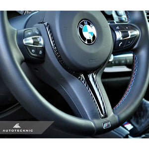 AutoTecknic Carbon Fiber Steering Wheel Trim BMW F-Chassis M Vehicles