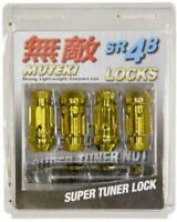 Wheel Mate Muteki SR48 Open End Locking Lug Nut Set of 4 - Gold Chrome 12x1.25 48mm