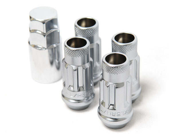 Wheel Mate 12x1.25 48mm Muteki SR48 Silver Open End Locking Lug Nut - Set of 4